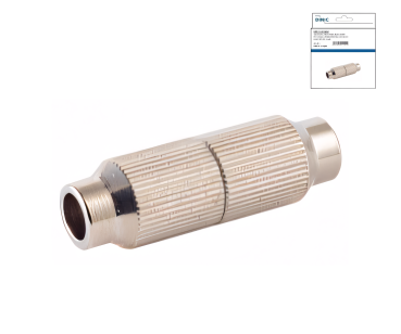 Antennenadapter Koaxverbinder, Metall, IEC (Koax) Doppelkupplung, schraubbar